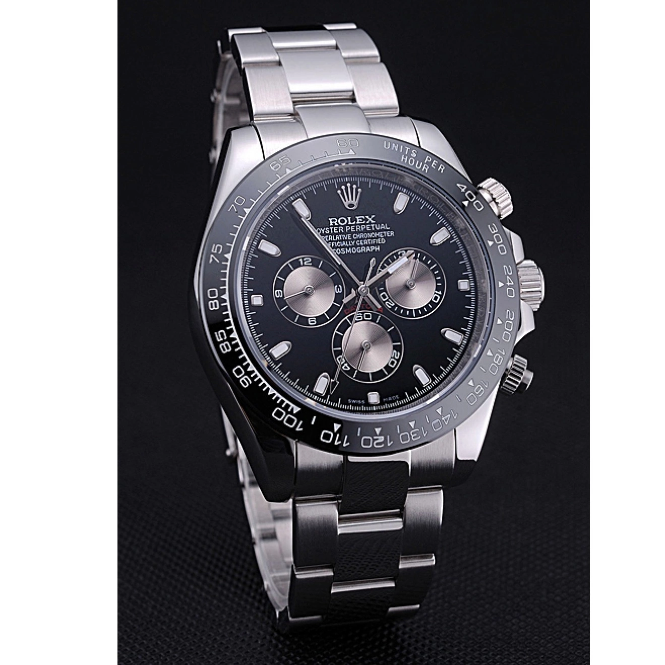 AAA Replica Watches Stainless Dial Bracelet Cosmograph Steel Rolex Black Daytona 622543 0604